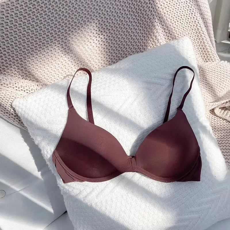 Women Seamless Bra Sexy No Wire Push up Underwear Girls Students Breathable Thin 12 Colors Bras