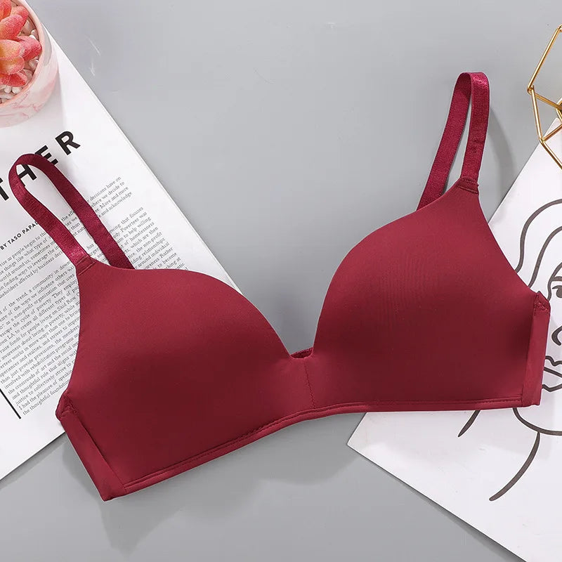 Women Seamless Bra Sexy No Wire Push up Underwear Girls Students Breathable Thin 12 Colors Bras
