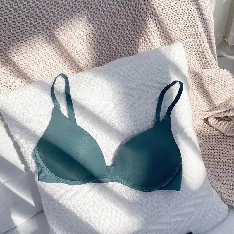 Women Seamless Bra Sexy No Wire Push up Underwear Girls Students Breathable Thin 12 Colors Bras