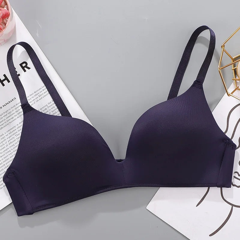 Women Seamless Bra Sexy No Wire Push up Underwear Girls Students Breathable Thin 12 Colors Bras