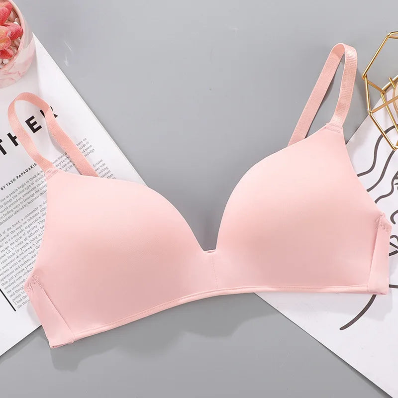 Women Seamless Bra Sexy No Wire Push up Underwear Girls Students Breathable Thin 12 Colors Bras