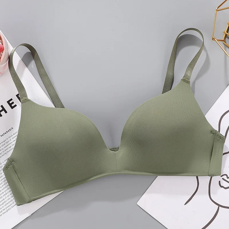 Women Seamless Bra Sexy No Wire Push up Underwear Girls Students Breathable Thin 12 Colors Bras