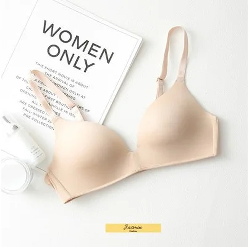 Ice Silk Bra for Women Comfort Wireless Gather Sexy Underwear for Women Push up Simple Lingerie Seamless Brassiere Bralettle